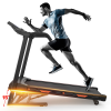 330LBS Folding Electric Treadmill Bluetooth App Walking Aerobic Training 14.8KM/ h Running LCD display 6in 3.5HP motor