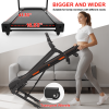 330LBS Folding Electric Treadmill Bluetooth App Walking Aerobic Training 14.8KM/ h Running LCD display 6in 3.5HP motor