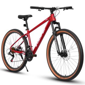 A27312 Ecarpat Mountain Bike 27 Inch Wheels, 21-Speed Mens Womens Trail Commuter City Mountain Bike (Color: as Pic)